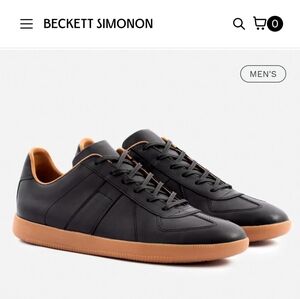 Beckett Simonon Black Leather Sneakers